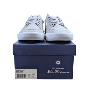 Ben Sherman Mens 10 D Hawthorn Canvas Sneakers Glacier White Beige BSMHAWTC-0813